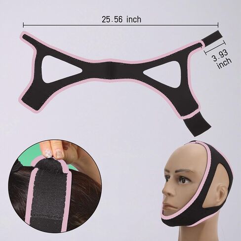 Anti Snoring Chin Strap,Anti Snoring Devices for Cpap Users,Adjustable and Breathable Chin Strap Effective Reduce Snoring for Men and Women (Light Blue) in Saudi Arabia