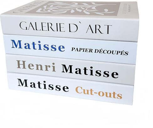 مجموعة كتب زخرفية مكونة من 4 - كتب ديكور منزلي بغلاف مقوى من Ediactcyl لعرض المزهريات المزخرفة وديكور بار المنزل والمكتب in Kuwait