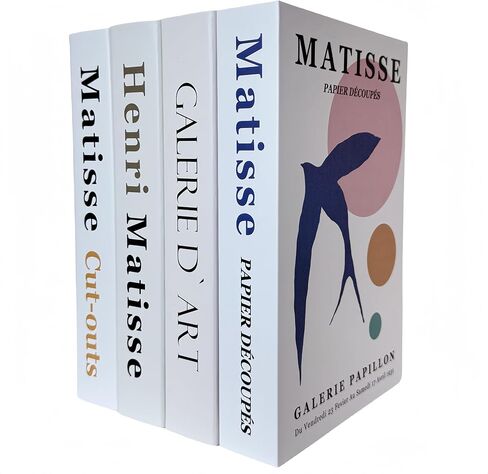 مجموعة كتب زخرفية مكونة من 4 - كتب ديكور منزلي بغلاف مقوى من Ediactcyl لعرض المزهريات المزخرفة وديكور بار المنزل والمكتب in Kuwait