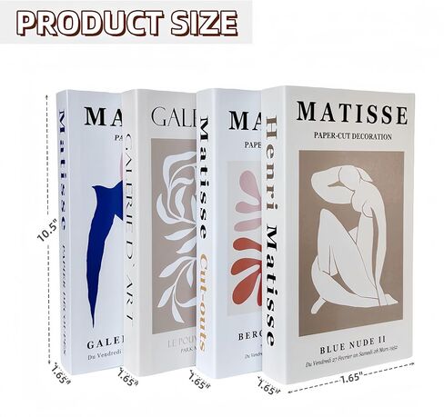 مجموعة كتب زخرفية مكونة من 4 - كتب ديكور منزلي بغلاف مقوى من Ediactcyl لعرض المزهريات المزخرفة وديكور بار المنزل والمكتب in Kuwait