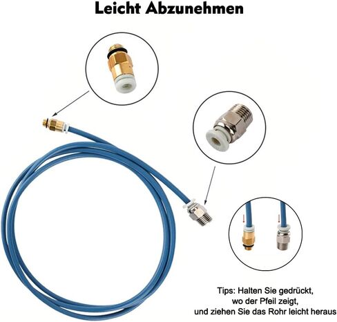 أنبوب تفلون Bowden PTFE الرسمي (1 متر) لمقاومة الحرارة ثلاثية الأبعاد 1.75 مم، للطابعة ثلاثية الأبعاد Ender 3 V2/ Ender 3/ Ender 3 Pro/Ender 5/ CR-10/10S in Kuwait