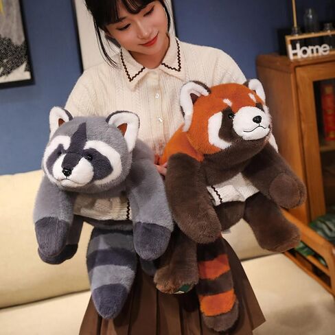 Raccoon Weighted Stuffed Animals,25.6 Inch Raccoon Plush Toy Doll,Stuffed Raccoon Plush Pillow Cute Weighted Raccoon Plushies Toys for Kids Boys Girls Birthday Gift, 113107QQ5ZL1I in Saudi Arabia