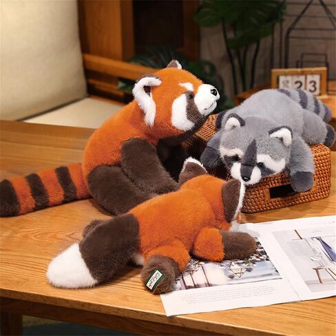 Raccoon Weighted Stuffed Animals,25.6 Inch Raccoon Plush Toy Doll,Stuffed Raccoon Plush Pillow Cute Weighted Raccoon Plushies Toys for Kids Boys Girls Birthday Gift, 113107QQ5ZL1I in Saudi Arabia