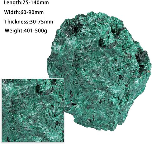 SUNYIK Natural Raw Malachite Crystal Cluster Stone, Healing Reiki Crystal Rocks Mineral Specimen for Home Decoration, 0.55lb in Saudi Arabia
