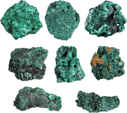 SUNYIK Natural Raw Malachite Crystal Cluster Stone, Healing Reiki Crystal Rocks Mineral Specimen for Home Decoration, 0.55lb in Saudi Arabia