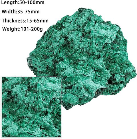 SUNYIK Natural Raw Malachite Crystal Cluster Stone, Healing Reiki Crystal Rocks Mineral Specimen for Home Decoration, 0.55lb in Saudi Arabia