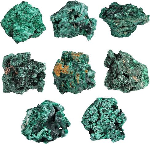 SUNYIK Natural Raw Malachite Crystal Cluster Stone, Healing Reiki Crystal Rocks Mineral Specimen for Home Decoration, 0.55lb in Saudi Arabia