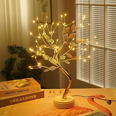 Tabletop Bonsai Tree Branch Light, 72/108 LED Wire String Lights with Touch Switch, USB/Battery Operated Artificial Tree Lamp for Bedroom, Desktop, Night Light, Gifts for Mom, Friends (108 LEDs) in Saudi Arabia