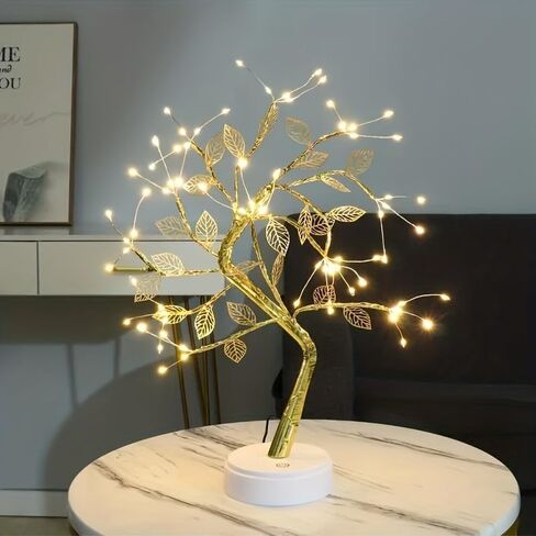 Tabletop Bonsai Tree Branch Light, 72/108 LED Wire String Lights with Touch Switch, USB/Battery Operated Artificial Tree Lamp for Bedroom, Desktop, Night Light, Gifts for Mom, Friends (108 LEDs) in Saudi Arabia