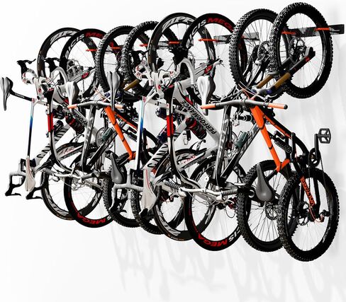 YYR Bike Wall Mount Storage Rack, Bike Hangers for Garage, Heavy Duty Indoor Bicycle Organizer Holds Up to 260 LBS, 4 Metal Bike Hooks in Saudi Arabia