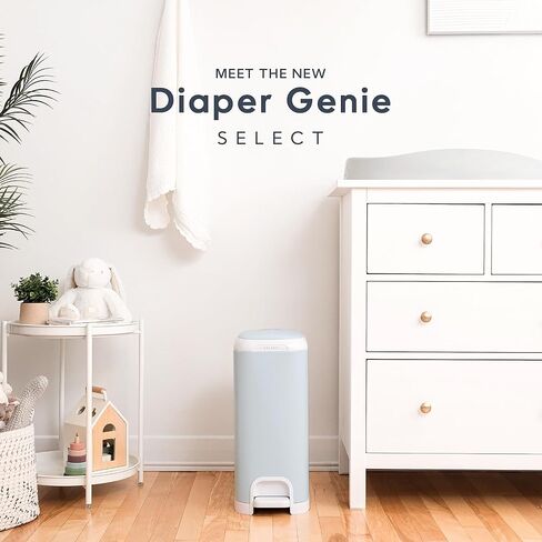 مجموعة هدايا Diaper Genie Select Pail Registry (أبيض) | مصنوع من معدن متين من الفولاذ المقاوم للصدأ | تتضمن 2 عبوات جامبو | يحمل 1620 حفاضة لحديثي الولادة in Saudi Arabia