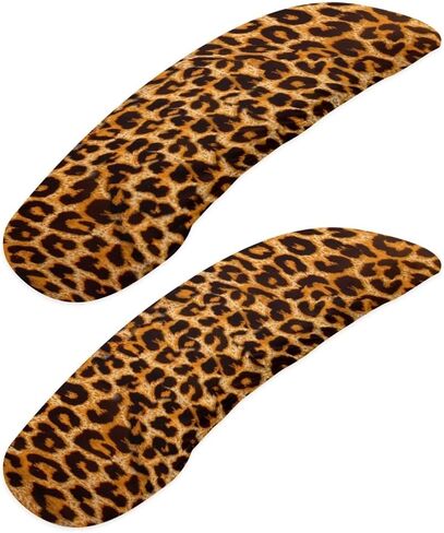 Brown Leopard Print 1 Pair Durable Office Chair Armrest Covers, Stain Resistant Nonslip Fabric Protect Cover for Computer Gaming Desk Rotating Chair Arms in Saudi Arabia