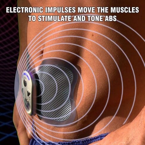 ABS Stimulator, EMS Abdominal Toning device, Rechargeable Wireless EMS Muscle Stimulator, FDA Cleared, Abs trainer, USB Charging, Muscle Pulse trainer, body, abdominal muscle toner in Saudi Arabia