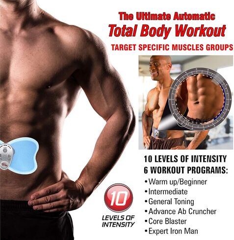 ABS Stimulator, EMS Abdominal Toning device, Rechargeable Wireless EMS Muscle Stimulator, FDA Cleared, Abs trainer, USB Charging, Muscle Pulse trainer, body, abdominal muscle toner in Saudi Arabia
