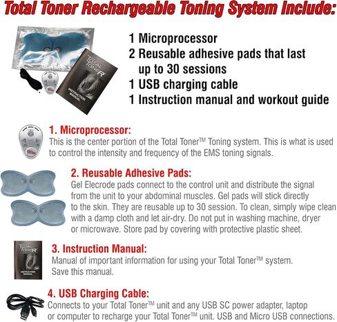 ABS Stimulator, EMS Abdominal Toning device, Rechargeable Wireless EMS Muscle Stimulator, FDA Cleared, Abs trainer, USB Charging, Muscle Pulse trainer, body, abdominal muscle toner in Saudi Arabia