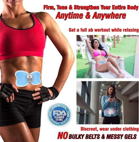 ABS Stimulator, EMS Abdominal Toning device, Rechargeable Wireless EMS Muscle Stimulator, FDA Cleared, Abs trainer, USB Charging, Muscle Pulse trainer, body, abdominal muscle toner in Saudi Arabia