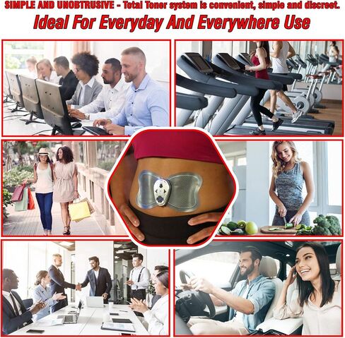 ABS Stimulator, EMS Abdominal Toning device, Rechargeable Wireless EMS Muscle Stimulator, FDA Cleared, Abs trainer, USB Charging, Muscle Pulse trainer, body, abdominal muscle toner in Saudi Arabia