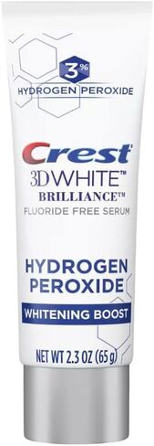 معجون أسنان كريست 3D وايت بريليانس، تعزيز تبييض الأسنان ببيروكسيد الهيدروجين، خالي من الفلورايد - 2.3 أونصة (65 جم) - عدد واحد in Kuwait