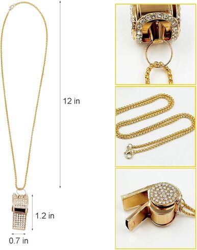 صفارة، صفارة معدنية من حجر الراين الكريستالي، صفارة بلينغ، صفارات صوت عالية ونضرة لامعة مع سلسلة لمعلمي مدربي الحكام in Kuwait