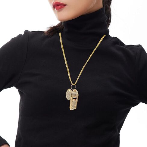 صفارة، صفارة معدنية من حجر الراين الكريستالي، صفارة بلينغ، صفارات صوت عالية ونضرة لامعة مع سلسلة لمعلمي مدربي الحكام in Kuwait