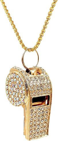 صفارة، صفارة معدنية من حجر الراين الكريستالي، صفارة بلينغ، صفارات صوت عالية ونضرة لامعة مع سلسلة لمعلمي مدربي الحكام in Kuwait