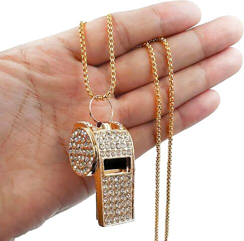 صفارة، صفارة معدنية من حجر الراين الكريستالي، صفارة بلينغ، صفارات صوت عالية ونضرة لامعة مع سلسلة لمعلمي مدربي الحكام in Kuwait