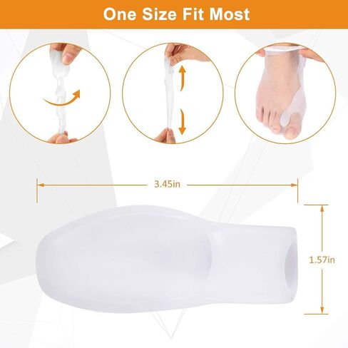مجموعة جل لحماية ورم إصبع القدم الكبير للرجال والنساء، مصحح ورم إصبع القدم الكبير لعلاج إصبع القدم المطرقة، وأصابع القدم المتداخلة وأصابع القدم الملتوية، للاستخدام ليلاً ونهارًا للجري والنوم in Kuwait