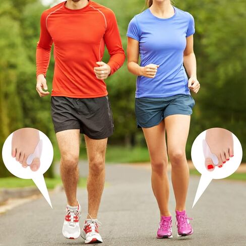 مجموعة جل لحماية ورم إصبع القدم الكبير للرجال والنساء، مصحح ورم إصبع القدم الكبير لعلاج إصبع القدم المطرقة، وأصابع القدم المتداخلة وأصابع القدم الملتوية، للاستخدام ليلاً ونهارًا للجري والنوم in Kuwait