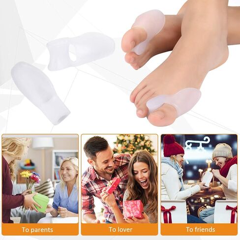 مجموعة جل لحماية ورم إصبع القدم الكبير للرجال والنساء، مصحح ورم إصبع القدم الكبير لعلاج إصبع القدم المطرقة، وأصابع القدم المتداخلة وأصابع القدم الملتوية، للاستخدام ليلاً ونهارًا للجري والنوم in Kuwait