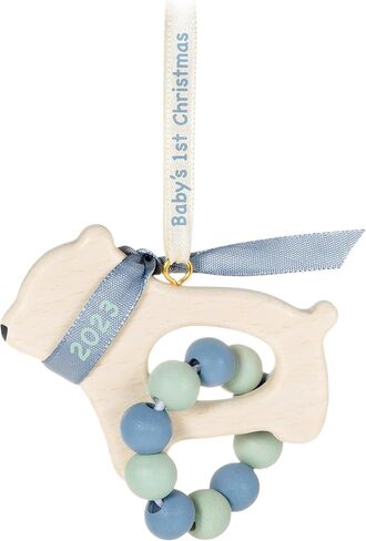 Hallmark Keepsake Christmas Ornament 2024, Baby Girl's First Christmas Rocking Horse 2024, Wood, Baby Shower Gifts in Saudi Arabia