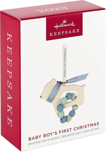 Hallmark Keepsake Christmas Ornament 2024, Baby Girl's First Christmas Rocking Horse 2024, Wood, Baby Shower Gifts in Saudi Arabia