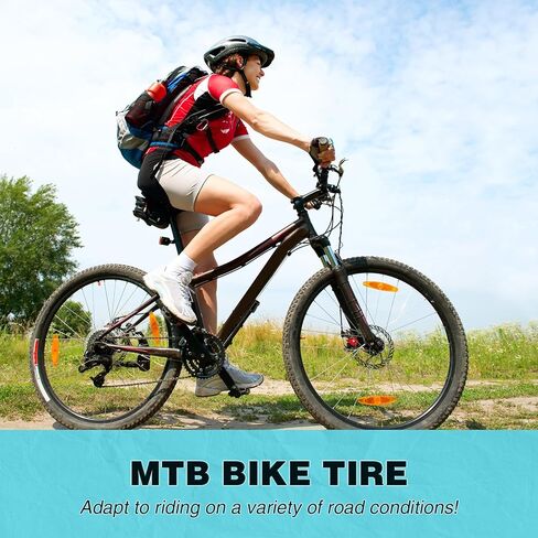 ZUKKA 20/24/26×1.75 Bike Tire Bike Tire MTB Mountain Foldable Replacement for Mountain Bike Kids Bike, Crusier Bike, Commuter Bike in Kuwait