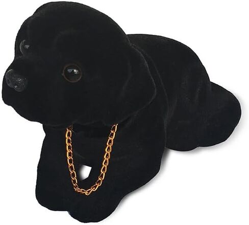 HOUKIG Dog Car Ornaments Stocking Stuffers Simulated Fluffy Flocking Puppy Car Interior Decoration Bobble Head Shaking Accessory Office Home Desk Ornament Nice Gift (Beagle) in Kuwait