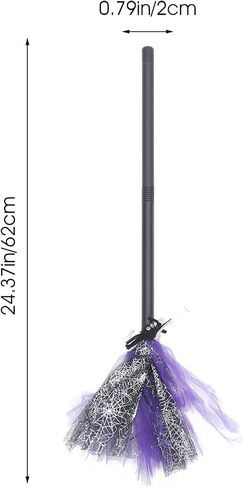 MAGICLULU 1Pc Halloween Witch Broom Plastic Witch Broomstick for Halloween in Saudi Arabia