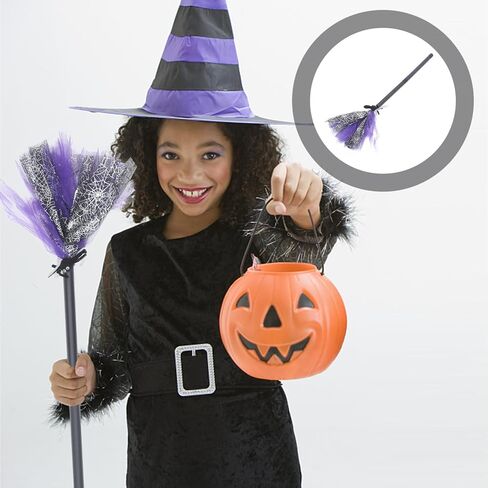 MAGICLULU 1Pc Halloween Witch Broom Plastic Witch Broomstick for Halloween in Saudi Arabia