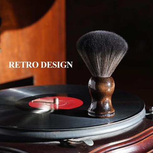 NiHome Vinyl Record Cleaning Brush, Anti-Static Soft LP Record Cleaner, Vinyl Dust Remover Brush with Ultra-Fine Fiber Bristles, Safe for Vinyl LP CD Album Care, Retro Design with Beech Wood Handle in Saudi Arabia