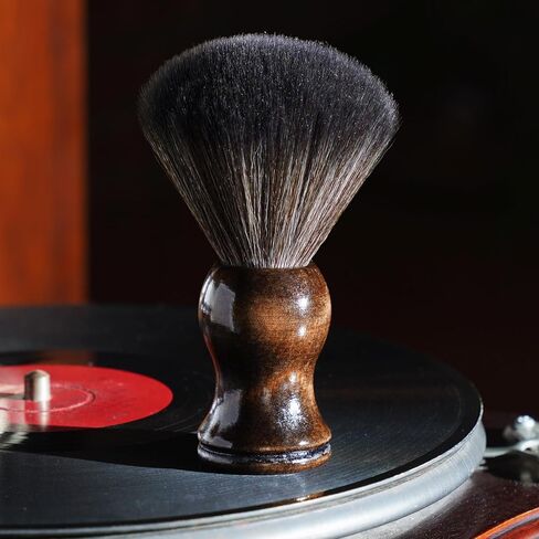 NiHome Vinyl Record Cleaning Brush, Anti-Static Soft LP Record Cleaner, Vinyl Dust Remover Brush with Ultra-Fine Fiber Bristles, Safe for Vinyl LP CD Album Care, Retro Design with Beech Wood Handle in Saudi Arabia