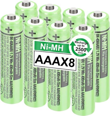 OSIM 4Pack BK-40AAABU Ni-MH AAA Rechargeable Batteries 400mah AAA Ni-MH Rechargeable Batteries 1.2V for Panasonic Cordless Phones, Remote Controls, Electronics in Saudi Arabia