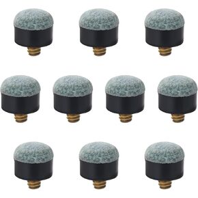 OCR 10pcs Screw-On Pool Cue Tips| Standard 13mm Size|Use with Screw-in Ferrules| Soft Tips