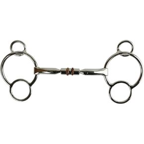 AK Universal Loose Ring Rotary Double Cooper Roller Snaffle Horse Bits AKRS-2617
