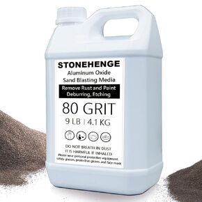 #80 GRIT Aluminum Oxide Powder for Sand Blasting - Sand Blaster for air Compressor, Metal Sandblasting Sand - 9LB