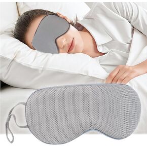 Sleep Mask for Women and Men Eye Mask for Sleeping Adjustable Blackout Double Side Sleep Eye Masks Soft Eye Covers Blindfold (Grey)