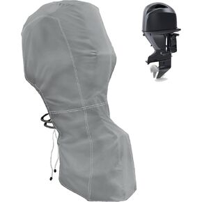 K-Musuclo Outboard Motor Cover, 600D Waterproof, Fade Resistant Boat Motor Cover, Fits Motor 100-150 HP, Grey in Kuwait