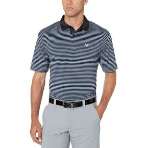 Callaway Men's Refined 3 Color Stripe Short Sleeve Golf Polo Shirt