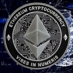 1 Troy Oz. Ethereum Authentic Silver Round| Commemorative Piece Made from .999 Fine Silver Made in USA + Includes Free Protective Capsule