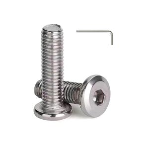 1/4-20 x 4 (10 Pack) Flat Head Hex Socket Cap Screws Bolts, 304 Stainless Steel 18-8, Hex Drive, Bright Finish, Fully Machine Thread