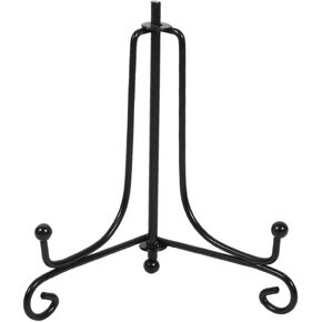Yosoo Plate Stands, 4" - 12" Iron Easel Classic Display Stand Bowl Plate Photo Frame Book Artwor Black for Plate Books Card(12 inch)