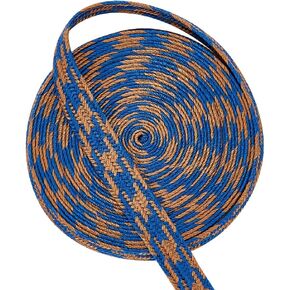 OLYCRAFT 5.5 Yards/5M Blue Ito Sageo Wrapping Cord 0.4 Inch Wide Cotton Sword Handle Cord Tsukamaki Sageo Wrapping Cord for Japanese Samurai Katana Swords Handle Rope