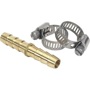 Moeller Brass Fuel Hose Menders with Stainless Steep Clamps (5/16")
