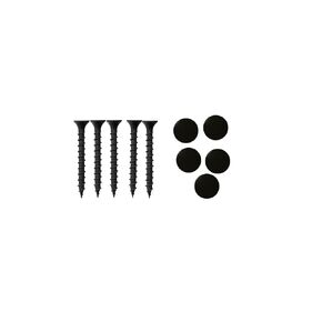 Screw Covers/Screws sets for Potter-Island Recessed Cabinets, 5-Packs (Black)